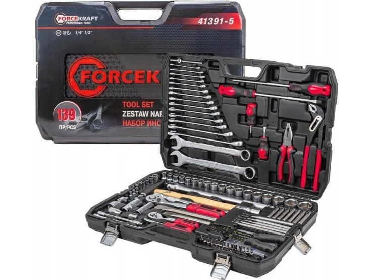 forcekraft 1/4 og 1/2 værktøj 139el (4-32mm) (6-punkts)