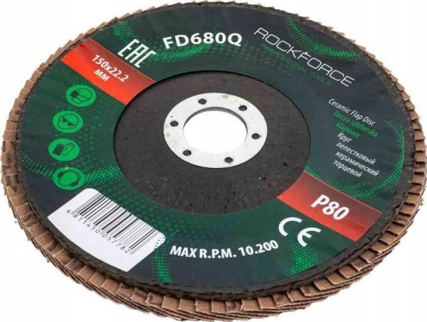 Rockforce Slibeskive Lamel Med Skaft 150X22,2 Mm P80