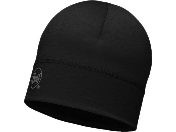 Buff Czapka Merino Lightweight Beanie Solid Black Onesize Standard
