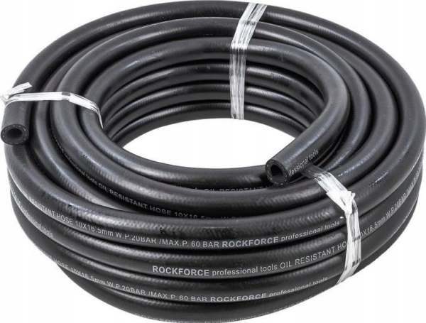 Rockforce-forstærket olieresistent gummislange 10 mm x 10 m