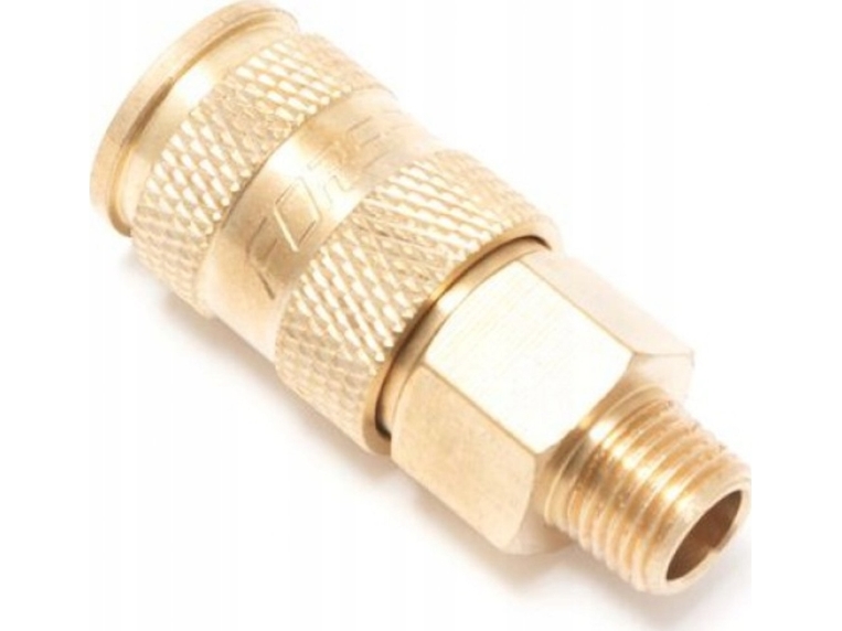 Forsage Schnellkupplung Pneumatisch Mit Ventil Und Außengewinde 1/2" (Messing)