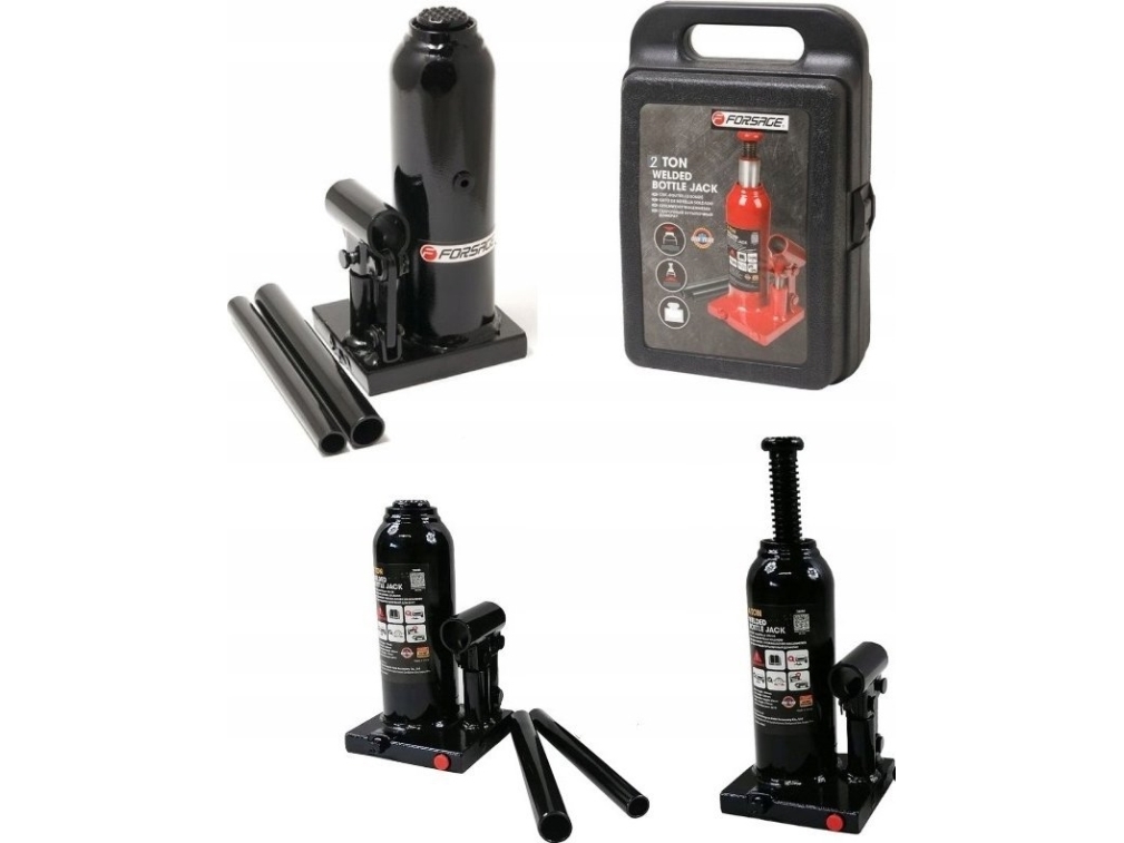 Forsage hydraulisk lyftare 2 t med ventil (h min 150 mm, h max 278 mm, vikt 2,6 kg) i väska | Bilvård & Biltillbehör - Garage utrustning - Lyftverktyg | GameStuff