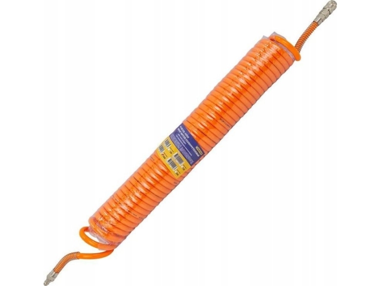 Partner Spiralschlauch Aus Polyurethan 8 Mm X 10 M Mit Schnellkupplungen 1/4" (Max. Druck 15 Bar)