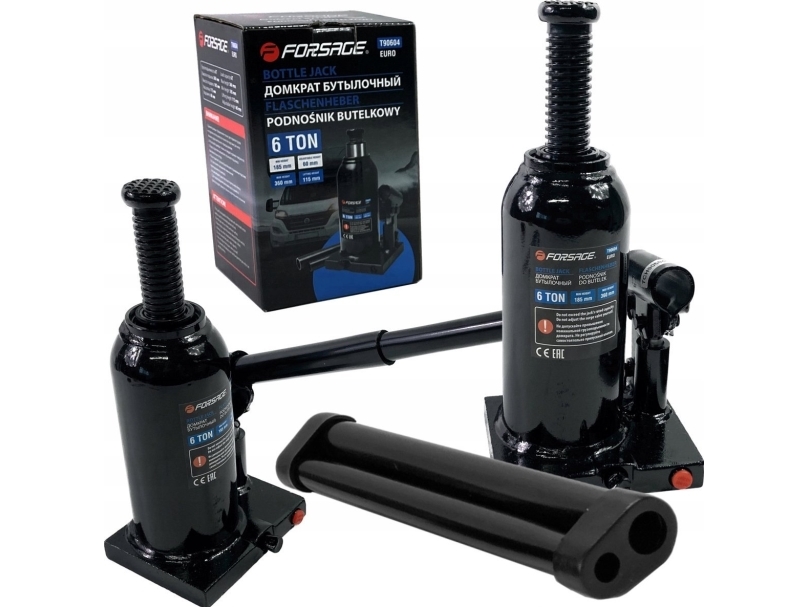 Forsage hydraulisk hävstångsløfter 6 t med ventil (h min 185 mm, h max 355 mm) | Bilvård & Biltillbehör - Garage utrustning - Lyftverktyg | GameStuff