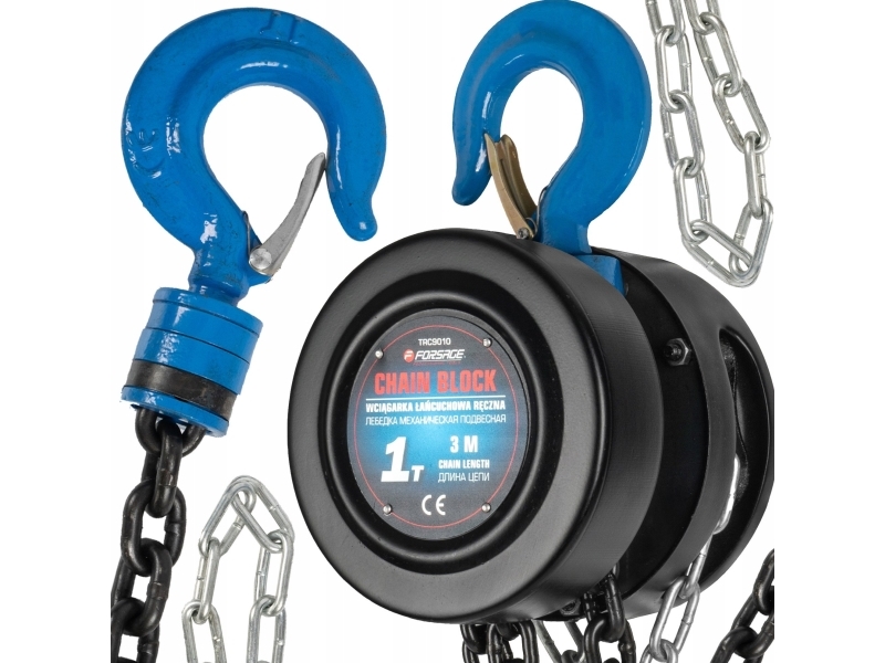 Forsage manuel kædetalje 1t (kædelængde - 3m)