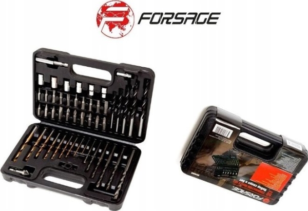 Forsage værktøjssæt med bor, bits, borebits, topstykker 50 EL
