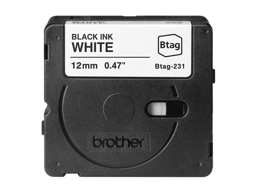 Brother Schwarz/Weiss Beschriftungsband, Btag231 (1.20 Cm, Weiss) - Image 4