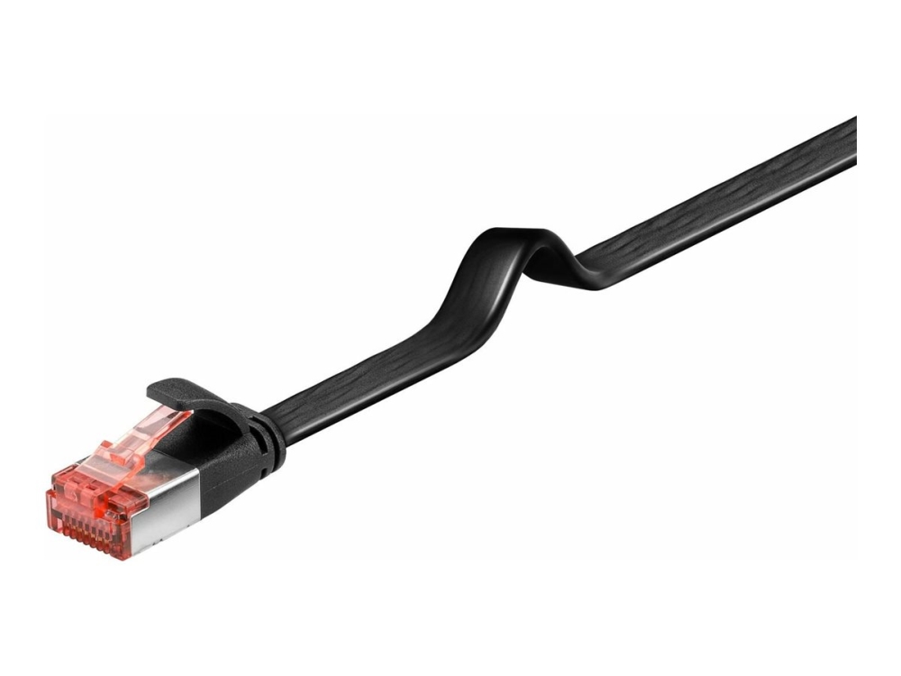 Microconnect - Netværkskabel - Rj-45 (Han) Til Rj-45 (Han) - 1.5 M - Utp - Cat 6 - Strenget, Flad - Sort