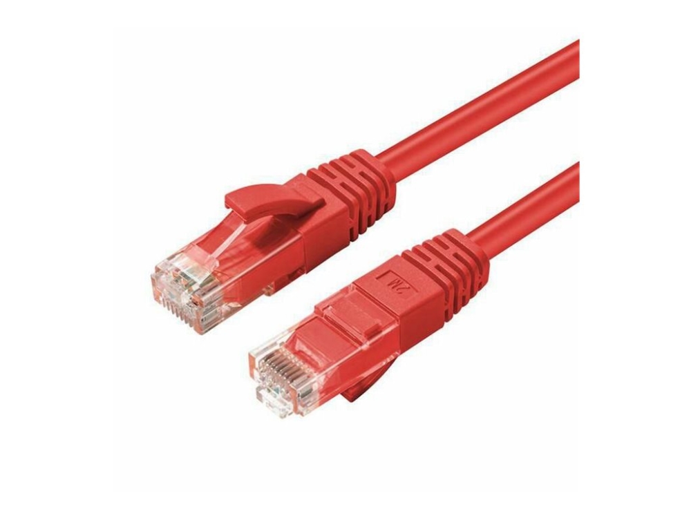 Microconnect - Netværkskabel - Rj-45 (Han) Til Rj-45 (Han) - 10 M - Utp - Cat 5E - Booted, Strenget - Rød