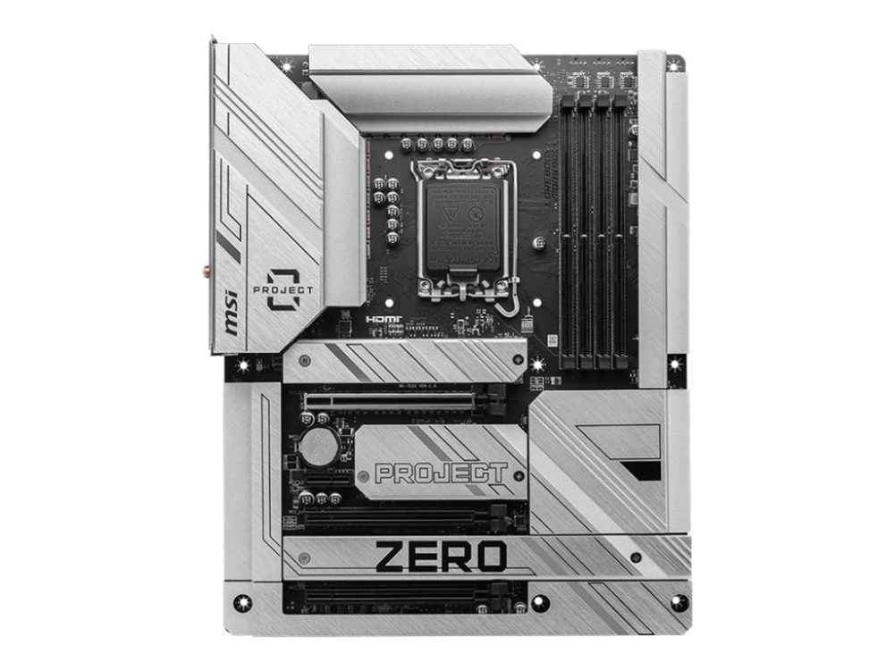 Msi Z790 Project Zero Moderkort Atx Lga1700 Uttag Z790 Chipuppsattning Usb 3.2 Gen 1 Usb 3.2 Gen 2 Usb C 3.2 Gen2 Usb C 3.2 Gen 2x2 2.