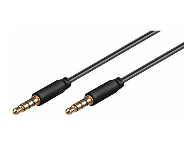 Microconnect – Audiokabel – 4-Poliger Mini-Stecker (Männlich) Auf 4-Poligen Mini-Stecker (Männlich) – 50 Cm – Schwarz