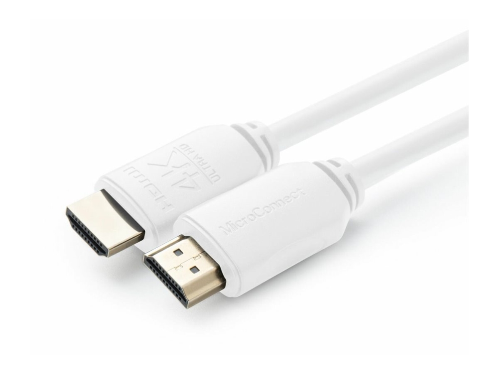 Microconnect - Ultra High Speed - Hdmi-Kabel Med Ethernet - Hdmi Han Bis Hdmi Han - 50 Cm - Hvid - 4K60 Hz Unterstützung