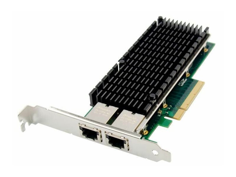 MicroConnect - Nätverksadapter - PCIe 2.1 x8 - 10 Gigabit Ethernet x 2 - grön | Datortillbehör - Nätverk - Nätverkskort | GameStuff