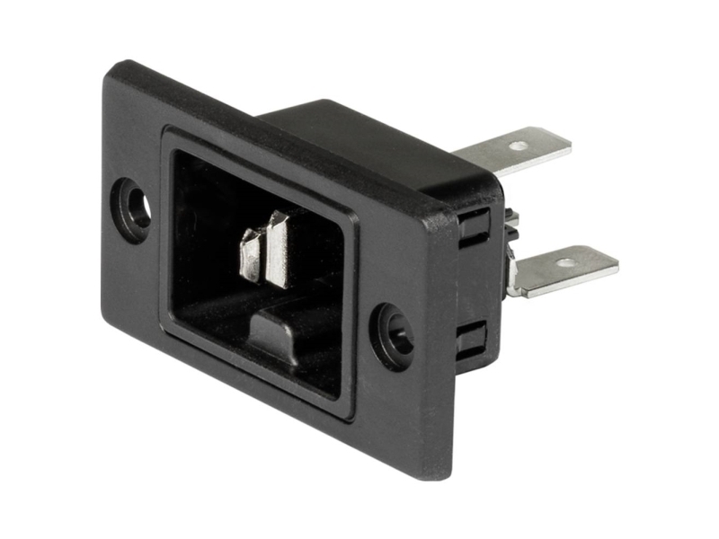 Schurter 3-142-752 Iec-Stik Tilslutning, Lige Samlet Poltal: 3 6.5 Ma Sort 1 Stk