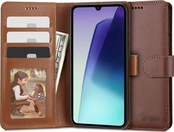Tech Protect Etui Xiaomi Redmi 14c / Poco C75 Tech Protect Wallet Brzowe