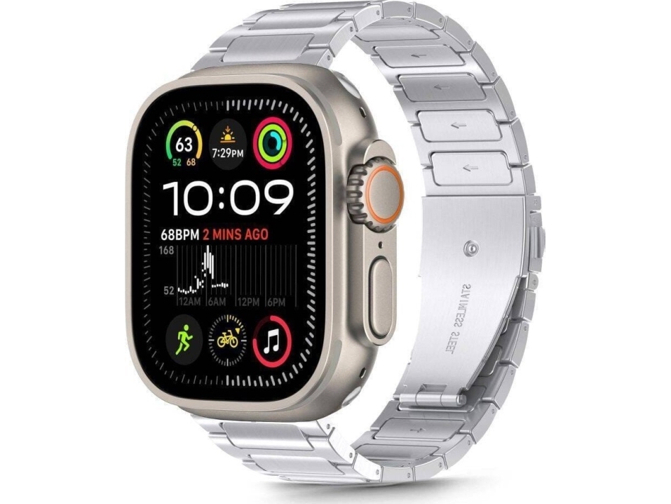 Tech-Protect Pasek Do Apple Watch 6 / 7 / 8 / 9 / 10 / Se / Ultra 1 / 2 (44 / 45 / 46 / 49 Mm) Tech-Protect Stainless Classic Srebrne
