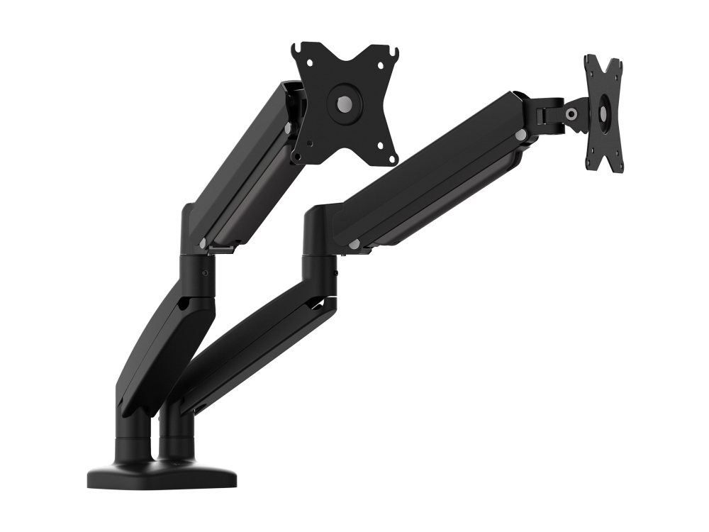 j5create JTSA102 - Monteringssats (bildskärmsarm, monteringsbas för klämma, fäste med genomföring) - för 2 LCD-bildskärmar - ergonomisk, dubbel - aluminium, plast, stål - svart - skärmstorlek: 17-32 - disk-monteringsbar | TV, Ljud & Bild - TV & Hemmabio - TV-montering | GameStuff