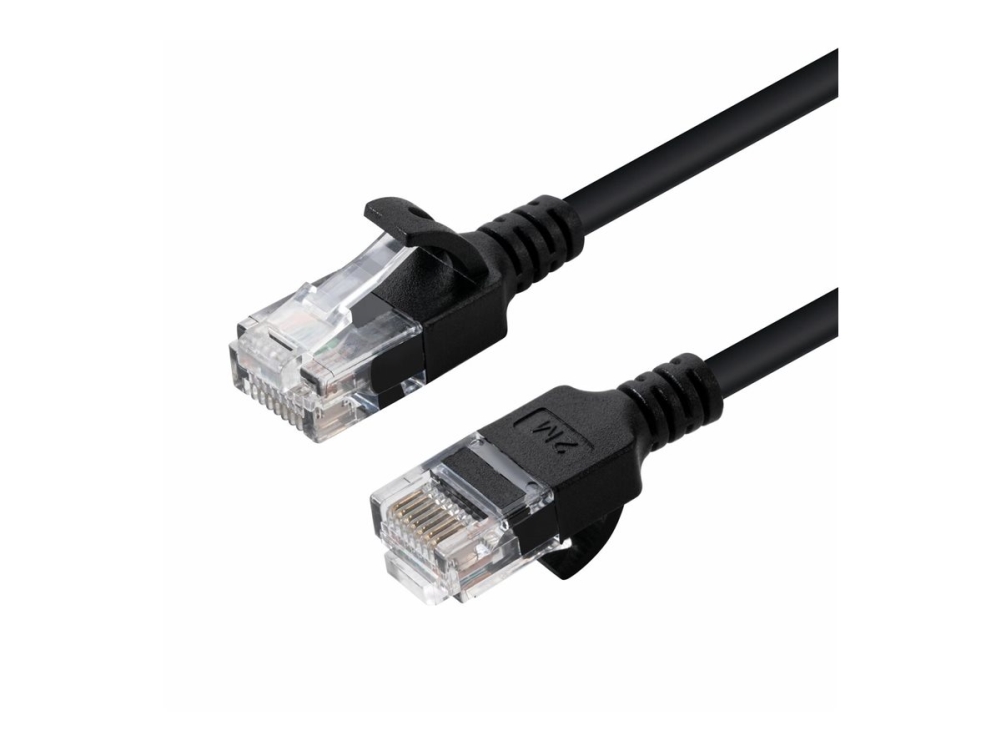 Microconnect - Netværkskabel - Rj-45 (Han) Til Rj-45 (Han) - 1 M - Utp - Cat 6 - Knastfri, Strenget - Sort