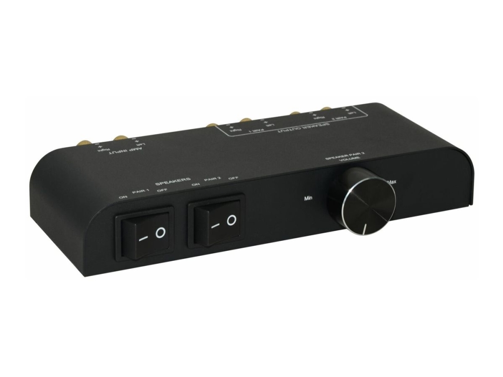MicroConnect - Høyttalervelger / volumkontroll for høyttaler - 2way - svart