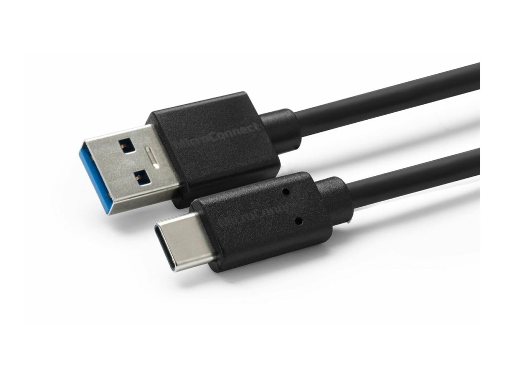 MicroConnect - USB-kabel - 24 pin USB-C (han) til USB Type A (han) - USB 3.2 Gen 2 - 3 A - 50 cm - USB Power Delivery (60W) - sort