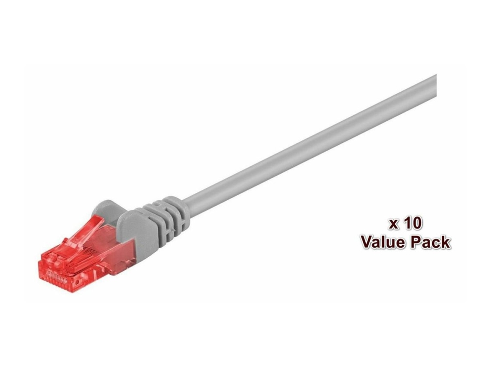 Microconnect V-Utp610vp, 10 M, Cat6, U/Utp (Utp), Grau