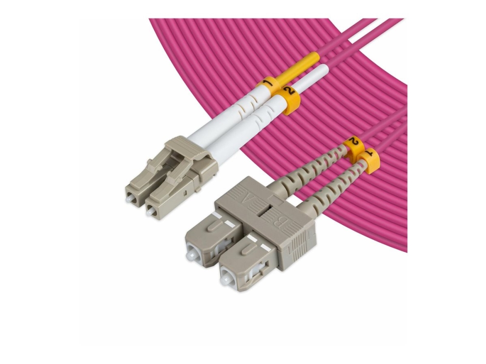 Microconnect - Netzwerkkabel - Lc/Upc Multimode (Stecker) Auf Sc/Upc Multimode (Stecker) - 10 M. - Glasfaser - 50 / 125 My - Om4 - Halogenfrei - Viol