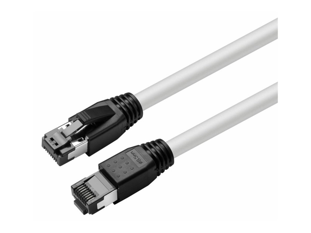 MicroConnect - Patch-kabel - RJ-45 (hane) till RJ-45 (hane) - 5 m - S/FTP - CAT 8.1 - halogenfri, hakfri - vit | Datortillbehör - Kablar & adaptrar - Nätverkskablar | GameStuff