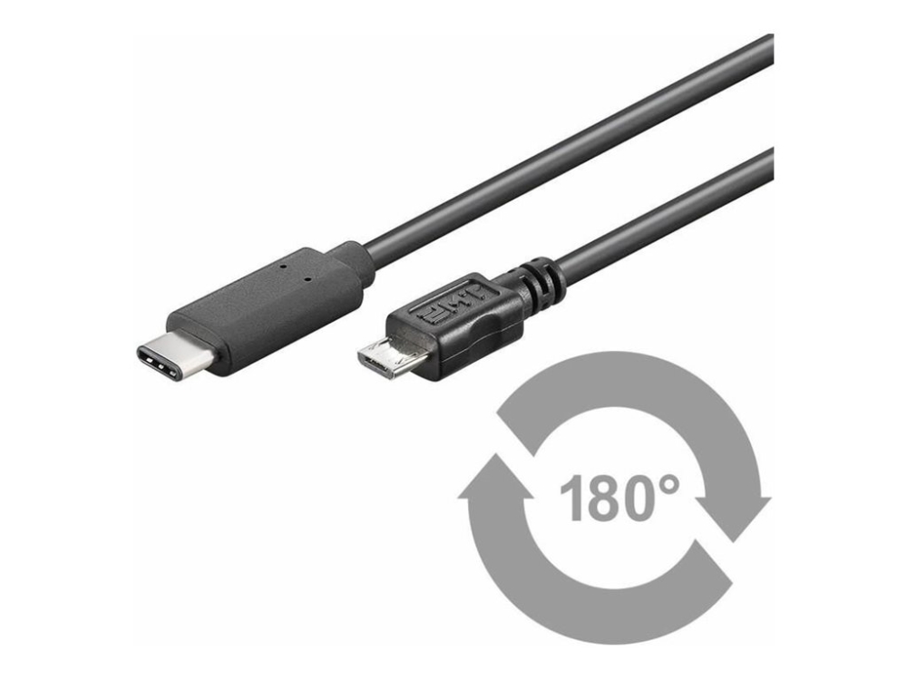 Microconnect - Usb-Kabel - 24 Pin Usb-C (Han) Til Micro-Usb Type B (Han) - 1 M - Sort