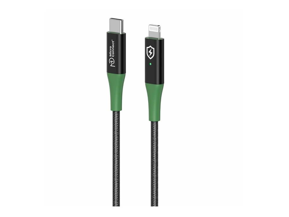 Microconnect Mc-Smart Usb C-L-1, 1 M, Lightning, Usb C, Männlich, Männlich, Schwarz, Grün