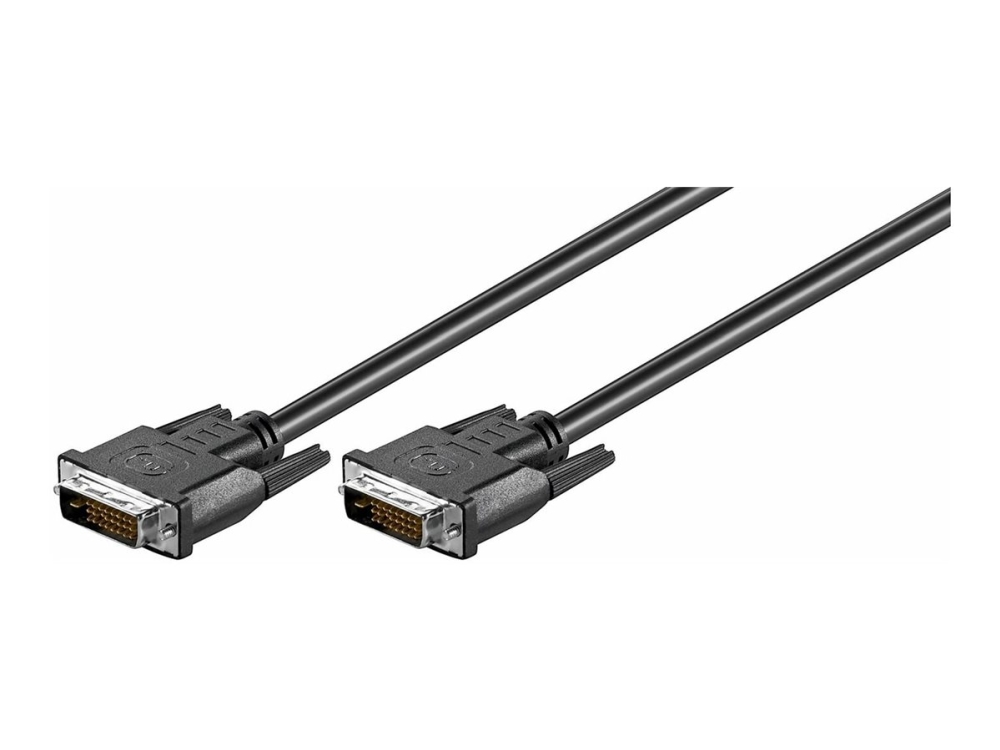 Microconnect - Dvi-Kabel - Dobbeltlink - Dvi-D (Han) Til Dvi-D (Han) - 5 M - Formet, Tommelskruer - Sort