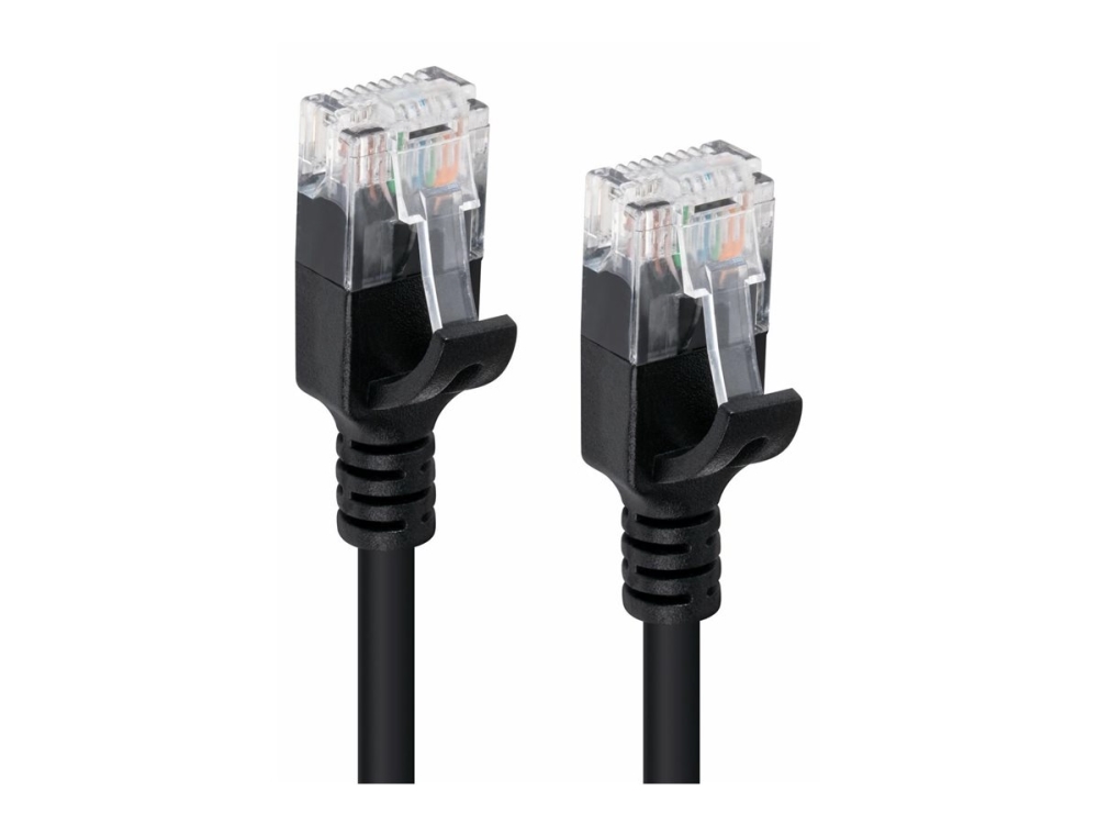 Microconnect - Netværkskabel - Rj-45 (Han) Til Rj-45 (Han) - 2 M - Utp - Cat 6 - Knastfri, Strenget - Sort
