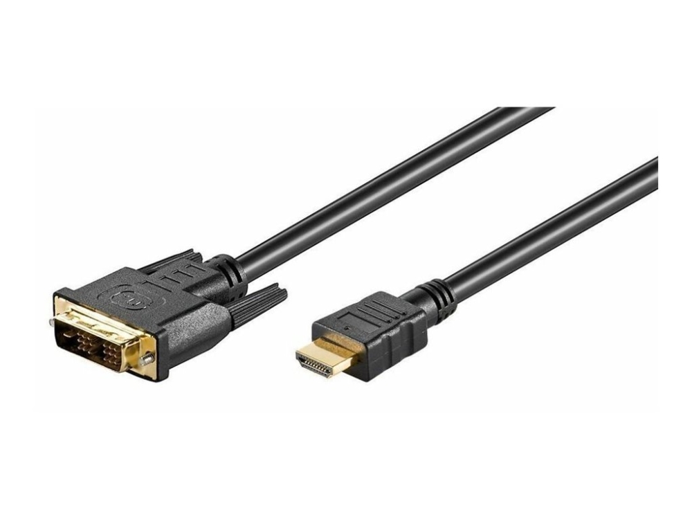 Microconnect Hdm191817, 7 M, Hdmi, Dvi-D, Gold, Kupfer, Schwarz