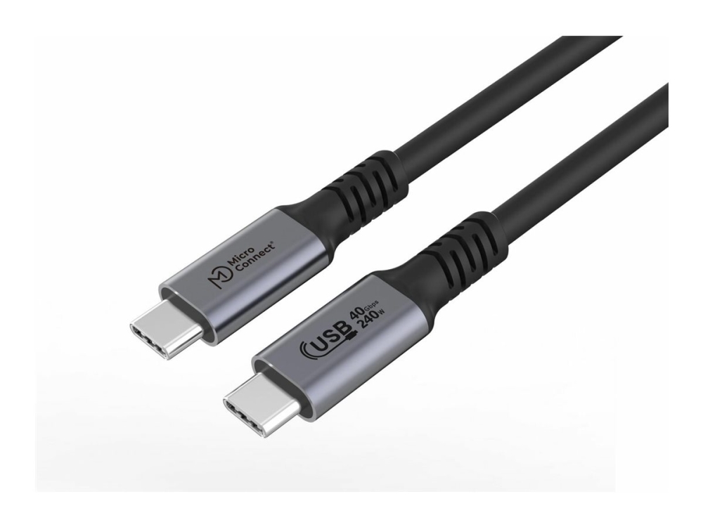 Microconnect Usb4cc05-240W, 0,5 M, Usb C, Usb C, Usb4 Gen 3X2, Schwarz