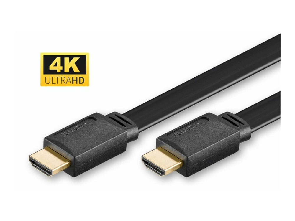 Microconnect - Hdmi-Kabel Med Ethernet - Hdmi Han Til Hdmi Han - 1.5 M - Sort - Flad