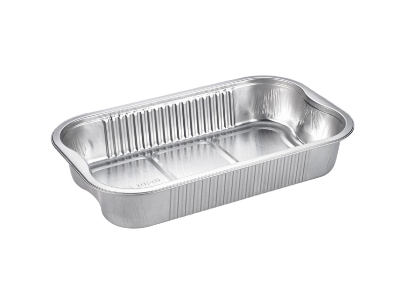 Aluminiumsbakke, Ready2Cook, 26,5x16,2x4,7cm, 1400 ml, sølv - (2 stk.)