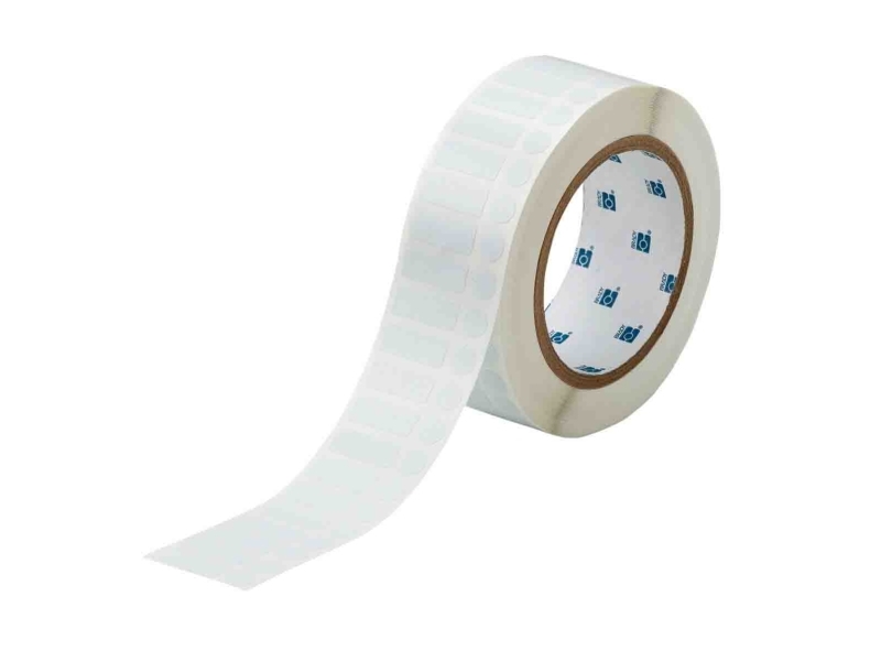 Brady Tht-163-492-3, Weiß, Selbstklebendes Druckeretikett, Gestanztes Etikett, Polyester, Wärmeübertragung, Acryl
