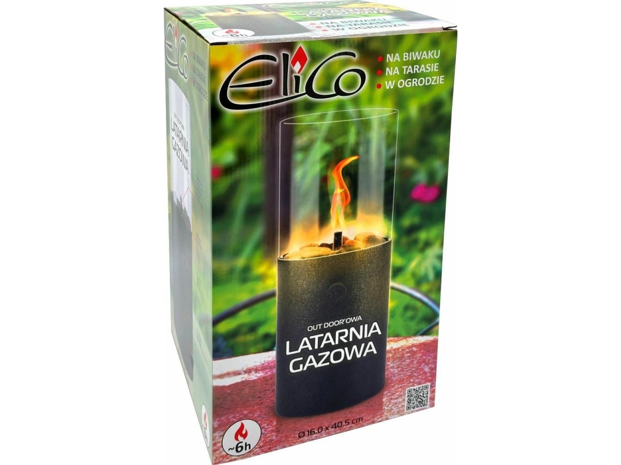 Gaslanterne til udendørs brug - Elico, til 190 g gasdåse (FM-HT-700)