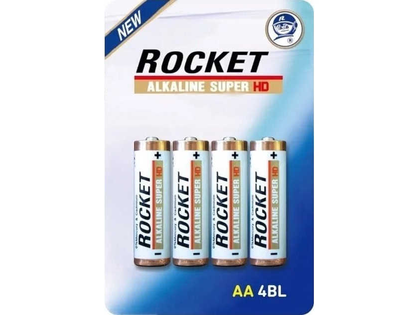 Rocket Alkaline High Drain Lr6 Aa Elementy 4 Vnt.