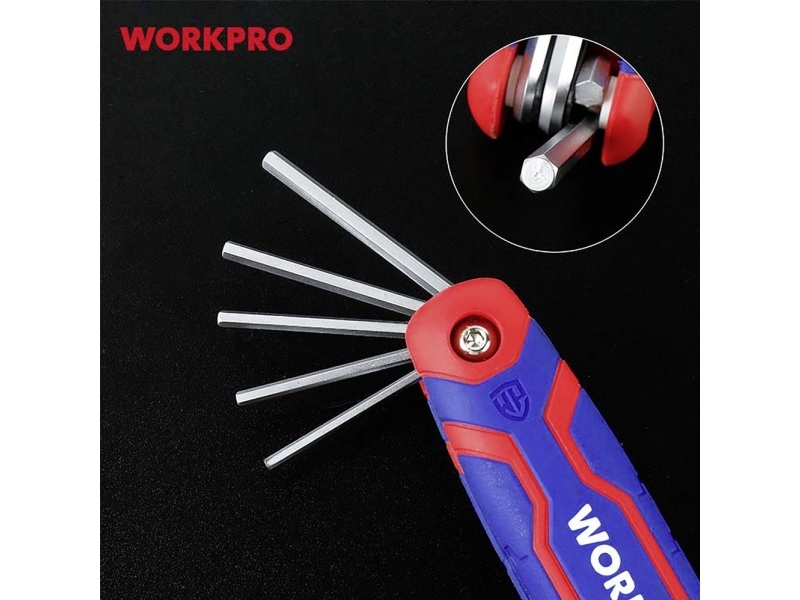 Workpro Udvendig Sekskant Hexagon-Skruenøgle 1.5 Mm, 2.0 Mm, 2.5 Mm, 3.0 Mm, 4.0 Mm, 5.0 Mm, 6.0 Mm, 8.0 Mm