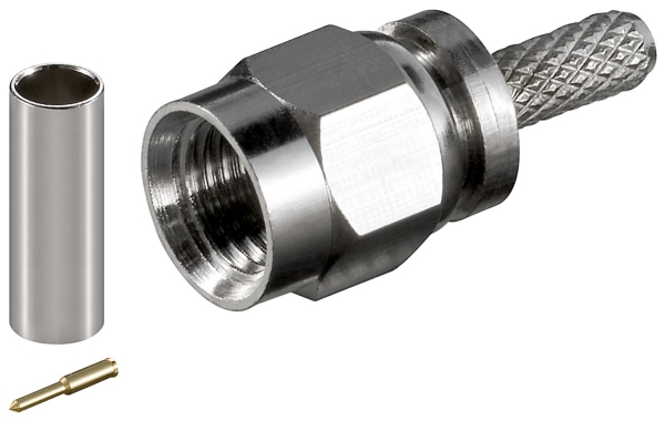 Goobay 11651, Sma, Sma, Hanstik, Guld, Metallic, Metal