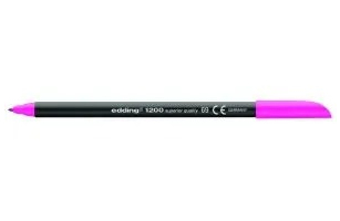 Edding 1200-69, 1 farver, Lyserød, 1 mm, Sort, Lyserød, Rund, 1 stk