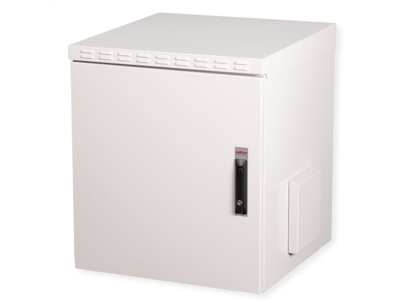 Roline 19-Zoll Wandgehäuse Pro 12 He, 600X600 Bxt Ip55 Outdoor Grau, Wandmontiertes Regal, 12U, 31 Kg, Grau
