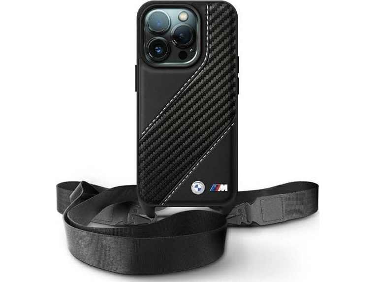 Deklas Bmw Bmhcp16x23pscck Iphone 16 Pro Max 6.9" Juoda/Juodas Hardcase M Edition Carbon Stripe &Amp Strap