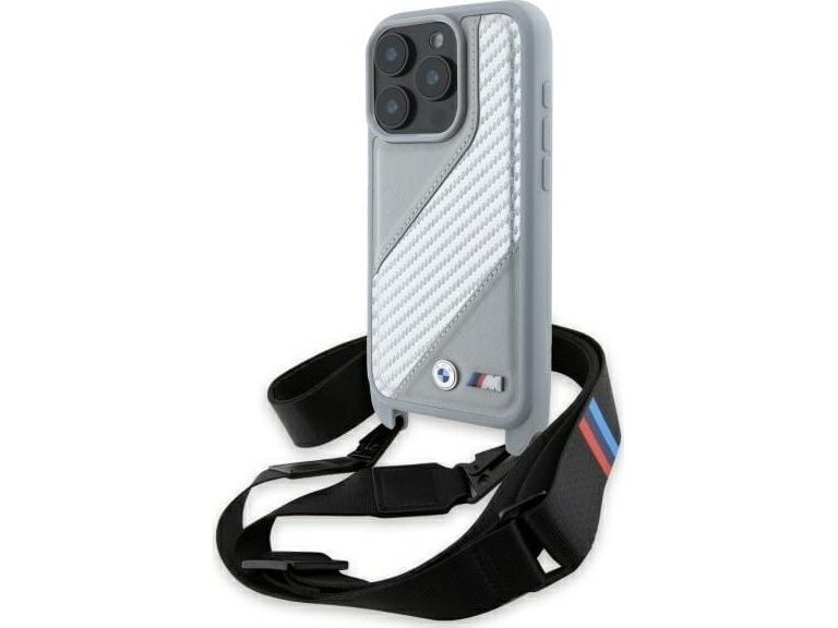 Bmw Bmw Bmhcp16x23psccg Iphone 16 Pro Max 6.9" Szary/Grey Hardcase M Edition Carbon Stripe & Strap