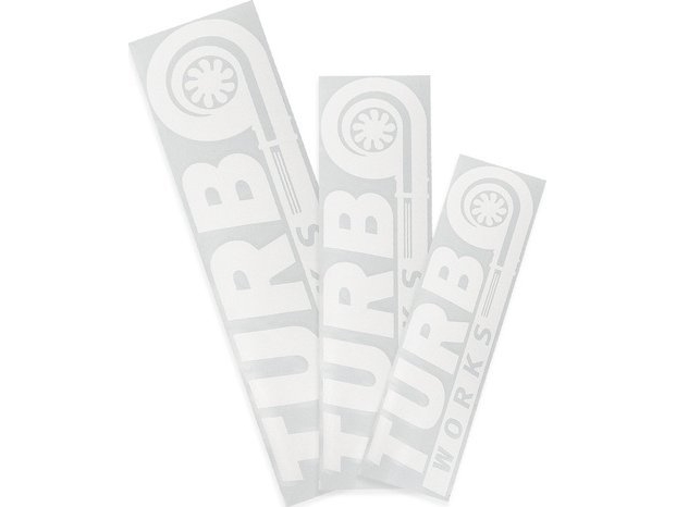 TurboWorks-klistermærke hvid 50 cm