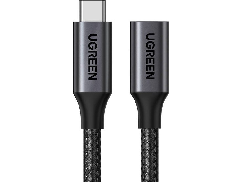 Usb-Ugreen Usb-C 3.2 Extender Kabel Ugreen Us372 Usb-C Stecker Auf Usb-C Gen 2 Buchse 1M (Schwarz)