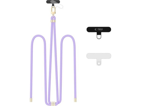 Tech-Protect Tech-Protect C7s Rope Crossbody Strap Lavender/Gold