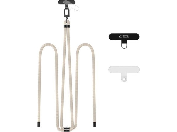 Tech-Protect Tech-Protect C7s Rope Crossbody Strap Taupe/Black