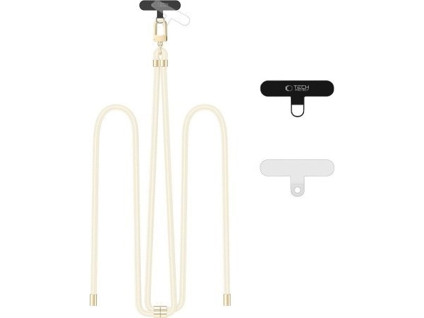 Tech-Protect Tech-Protect C7s Rope Crossbody Strap Beige/Gold
