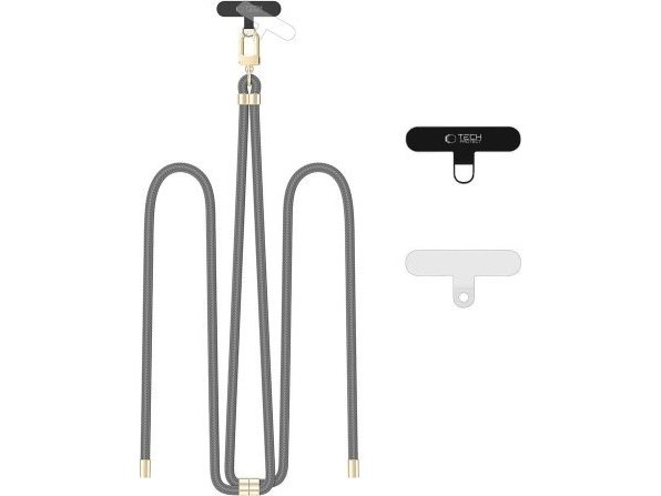 Tech-Protect TECH-PROTECT C7S ROPE CROSSBODY STRAP CRAYON GREY/GOLD | Verktyg & Verkstad - För verkstaden - Fraktsäkerhet | GameStuff